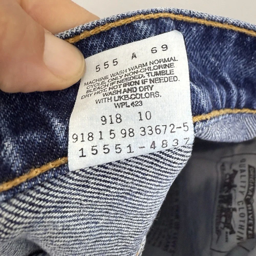 VTG Levi's 550 High Rise Relaxed Jeans 90s‎ Tapered USA Made Denim WOMEN 12